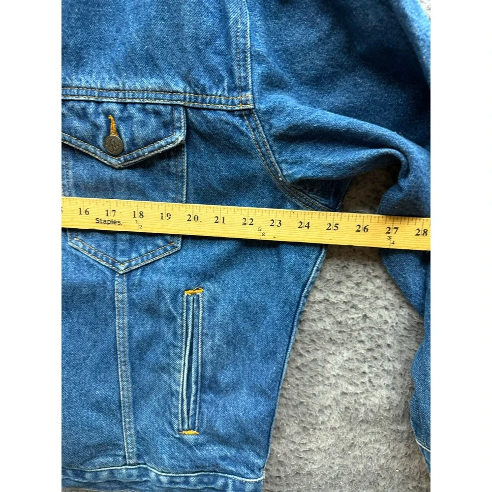 Vintage 1990s Marlboro Country Store Denim Trucker Jacket Blue Adult Size L